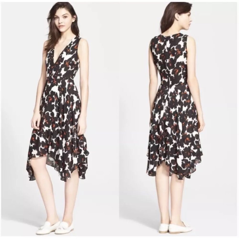 A.L.C. Nello Handkerchief Silk Wrap Dress size 6-L10